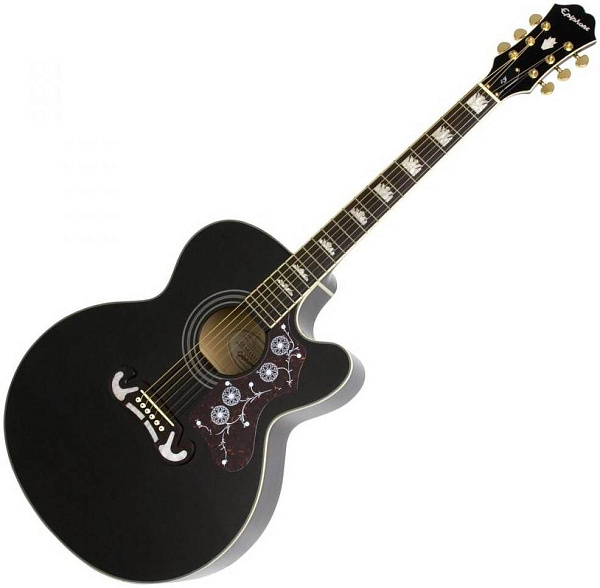 EPIPHONE EJ-200CE BLACK - Гитара электроакустическая шестиструнная