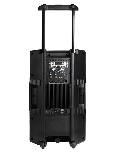 Акустическая система Gemini [GSP-5500] Активная, 2-х полосная, RMS/Peak 550/2200 Вт, АЧХ 40-20000 Гц, SPL 126 дБ, 15" ВЧ, 1,35" ВЧ, вх.: (2) XLR Mic, (2) 1/4" TRS Mic, 1/8” TRS AUX, RCA (L/R) AUX, XLR, вых.: XLR Mix, USB, SD, FM, Bluetooth