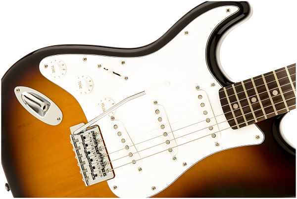 FENDER SQUIER AFFINITY STRATOCASTER LEFT HANDED LRL BROWN SUNBURST левосторонняя...