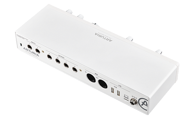 Аудиоинтерфейс USB [800113] Arturia [MiniFuse 4 White] 24бит/192кГц,  два комбинированных входа XLR-1/4” (микрофонный/линейный/инструментальный)  +48 В, два входа 6,3 Jack, 4 выхода 6,3 Jack, 2 выхода для наушников, MIDI In/Out, 2x USB Hub
