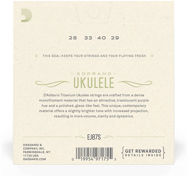 D'ADDARIO EJ87 S - Струны для укулеле сопрано