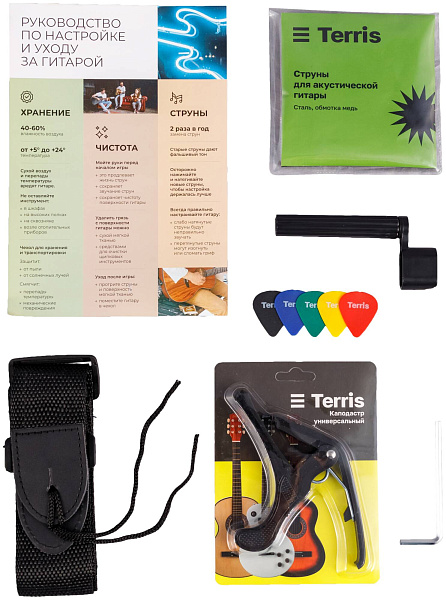 TERRIS TD-045 SB Starter Pack - Гитара акустическая в наборе