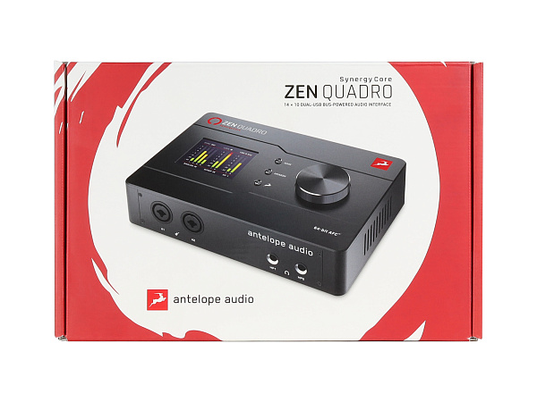 Аудиоинтерфейс Antelope Audio [Zen Quadro Synergy Core] 24 бит/192 кГц, 14x10, Отношение сигнал/шум: 110 дБ, ADAT для расширения входов/выходов, конвертеры с коэффициентом усиления до 130 дБ, два микрофонных предусилителя с 65 дБ усиления