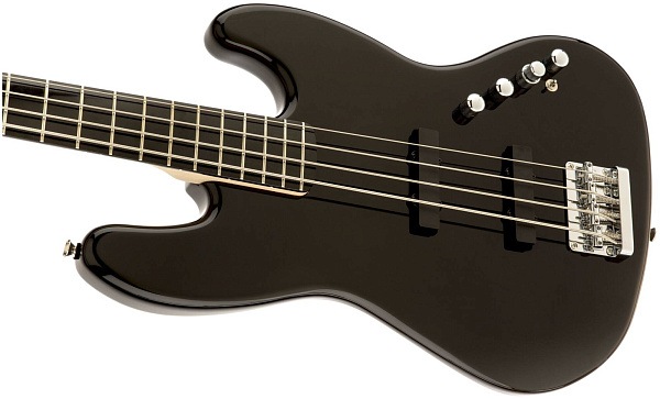 FENDER SQUIER DELUXE JAZZ BASS IV ACTIVE EBONOL FINGERBOARD BLACK - Бас-гитара