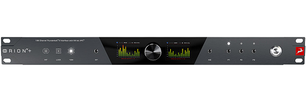 Аудиоинтерфейс Antelope Audio [Orion 32+ | Gen 4] 24 бит 192 кГц, AFC: 64-бит, 32 входа, 32 выхода, динамический диапазон до 130 дБ, 128 каналов оптического MADI, 8 каналов ADAT и 2 канала S/PDIF, Вход word clock, 2х word clock, вход 10M, Thunderbolt 3