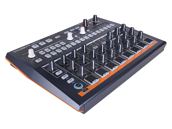 Микшер (драм машина) [561101] Arturia [DrumBrute Impact] аналоговый, 10 барабанов и перкуссии, 64-шаговый секвенсор, функции Swing, Step Repeat, Roller, Looper, 4x1/8" mini Jack выхода: стерео выход для наушников 1/8" mini Jack, 1/4" TRS Jack Mix Out, MI