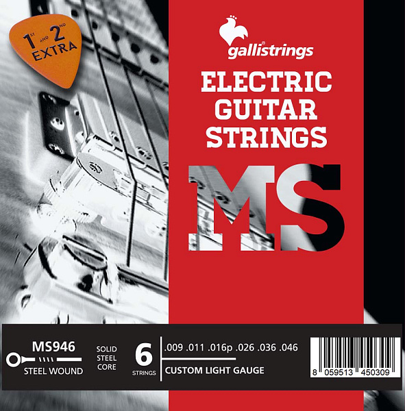 Комплект струн GALLI STRINGS [MS946] для 6-струнной электрогитары