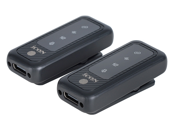 Радиосистема микрофонная Icon [AirMic 3] 2 передатчика со всенаправленными микрофонами, приемник с USB-C разъемом, кейс для зарядки, АЦП/ЦАП 24 бит/48 кГц, рабочая частота 2,4 ГГц, дальность 40 м, время непрерывной работы 8,5 часов, 24 часа с кейсом