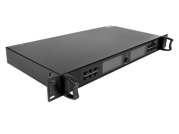 Микрофонная радиосистема Axelvox [DWS7000HT (RT Bundle)] UHF 710-726 MHz, 2 х 32 канала,LCD дисплей, 2х ИК порт, 2 ручных микрофона, 2 держателя на стойку, 2 силиконовых кольца, рэковый приемник