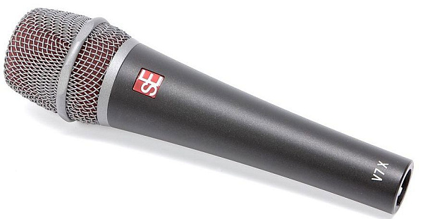 Микрофон динамический sE Electronics [V7 X] инструментальный, 30 Гц - 19 кГц, суперкардиоида, комплектация: микрофонный держатель, адаптер с резьбой, ветрозащита, чехол на молнии