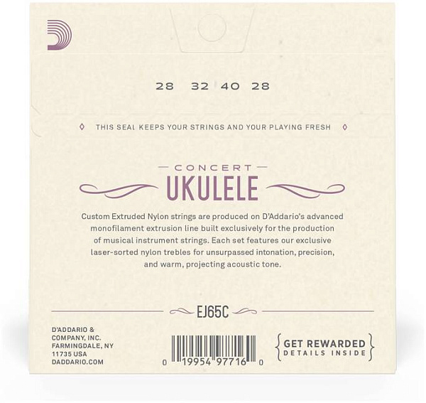 D'ADDARIO EJ65 C - Струны для укулеле концерт