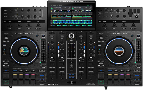 DENON DJ Prime 4+ - рабочая станция полностью автономная 4-х дековая DJ...
