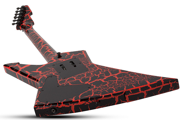 Электрогитара SCHECTER [BALSAC E-1 FR BORC] электрогитара 6-струнная, корпус: красное дерево, гриф: клен 3 куска, накладка: черное дерево, 24 лада, FloydRose, цвет: Black Orange Crackle (BORC)