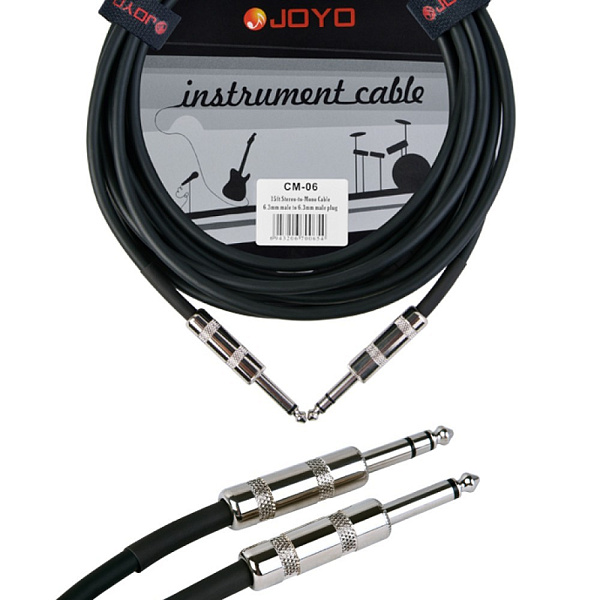 CM-06 Кабель инструментальный, черный, 4.5м, Joyo