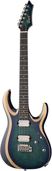 CORT X700-LBB Duality X Series Электрогитара, с чехлом, синяя, Cort