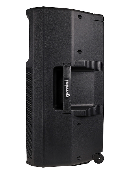 Акустическая система Gemini [GSP-2200] Активная, 2-х полосная, RMS/Peak 550/2200 Вт, АЧХ 40-20000 Гц, SPL 114 дБ, 15" ВЧ, 1,35" ВЧ, вх.: (2) XLR Mic, (2) 1/4" TRS Mic, 1/8” TRS AUX, RCA (L/R) AUX, XLR, вых.: XLR Mix, USB, SD, FM, Bluetooth