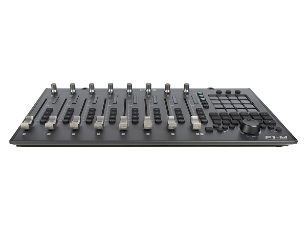 MIDI контроллер [110205A2022] Icon [P1-M] USB MIDI DAW контроллер, 8 моторизованных фейдеров, программируемый 4-дюймовый сенсорный дисплей, LED-индикаторы, колесо Jog оптического энкодера, 8 энкодеров, функциональные кнопки с подсветкой