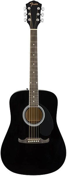 FENDER FA-125 Dreadnought w/bag, BLK - Гитара акустическая