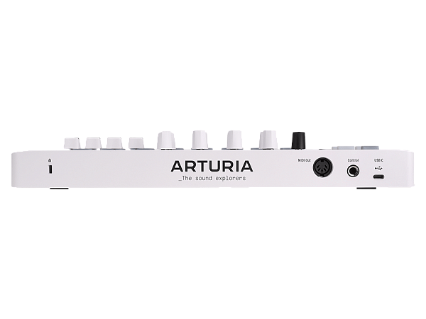 MIDI клавиатура [231501] Arturia [MiniLAB 3] 25 клавиш, 8 энкодеров, 8 RGB пэдов, 8 фейдеров, дисплей, сенсорные регуляторы Pitch/Modulation, MIDI-выход, 1/4" Jack вход педали, режим Chord, арпеджиатор, USB-C