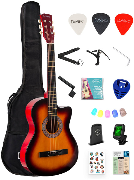 DAVINCI DF-50C 14 SB PACK - Гитара акустическая в наборе