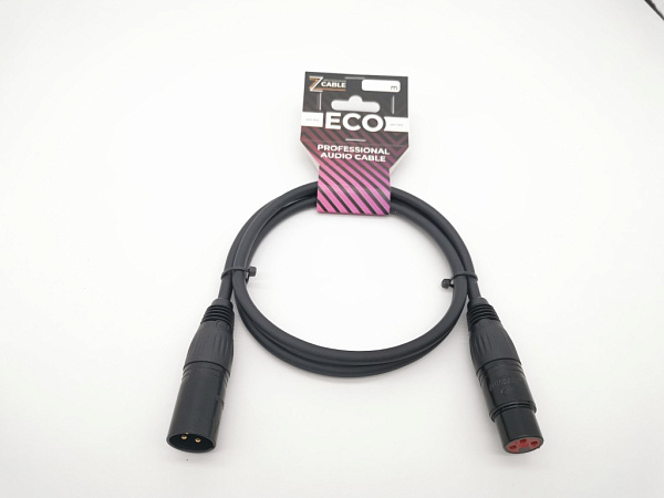 E2-XLR-M-F-0100-0 Кабель микрофонный 1м, ZZcable