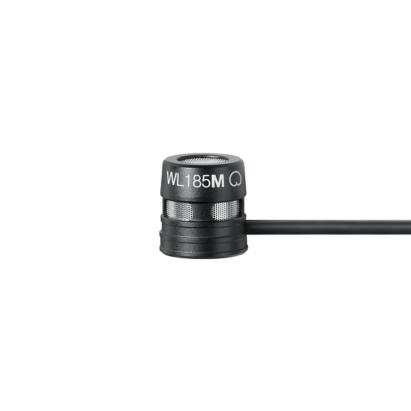 Микрофон SHURE [WL185MB/C-TQG] петличный микрофон кардиоидный, чёрный, TQG