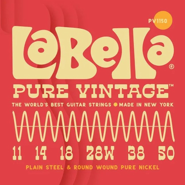 PV1150 Pure Vintage Комплект струн для электрогитары, никель, 11-50, La Bella