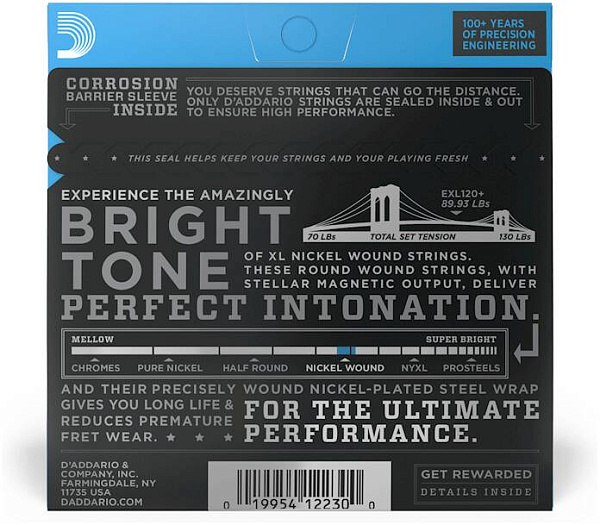 D'ADDARIO EXL120+ - Струны для электрогитары