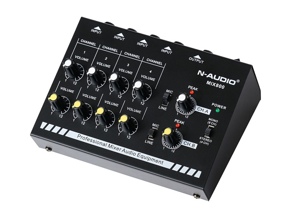 MIX800 Микшер, 8 каналов, N-Audio