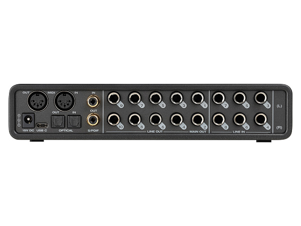 Аудиоинтерфейс USB [8453] Motu [UltraLite-mk5] АЦП/ЦАП: 24бит/192кГц, ЦАП ESS Sabre32, 120 дБ, THD+N: -114 дБ, 2xCombo XLR/TRS, 1/4" TRS, RCA S/PDIF, ADAT Toslink, MIDI, USB-C