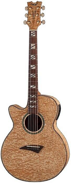 DEAN PE QA L GN - электроакустическая гитара ЛЕВОСТОРОННЯЯ с вырезом из...
