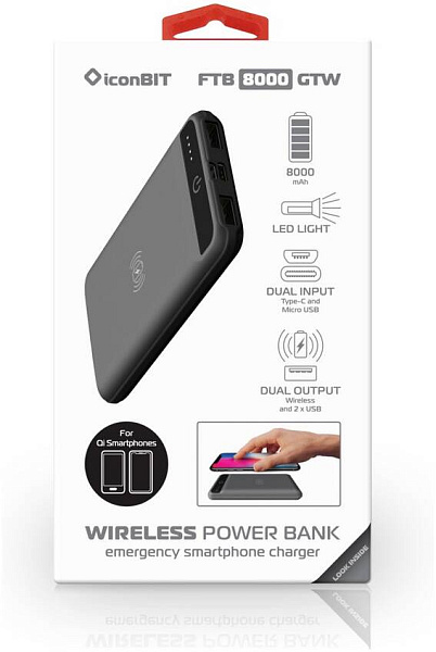 ICONBIT FTB8000GTW (silver) - Аккумулятор