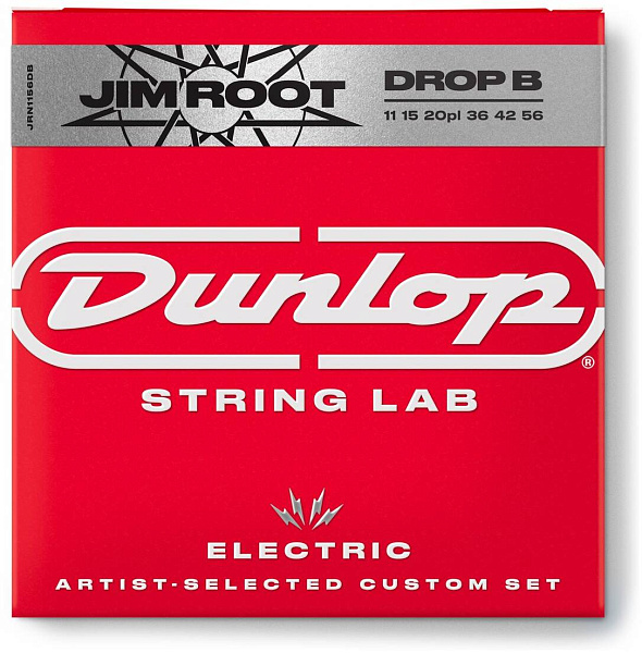 DUNLOP JIM ROOT EL NKL 11/56 (DROP B)-6/SET именные струн Дж.Рут дроп Си