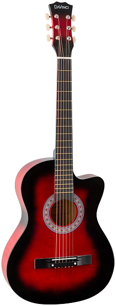 DAVINCI DF-50C 14 RD PACK - Гитара акустическая в наборе