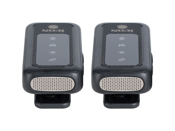 Радиосистема микрофонная Icon [AirMic 3] 2 передатчика со всенаправленными микрофонами, приемник с USB-C разъемом, кейс для зарядки, АЦП/ЦАП 24 бит/48 кГц, рабочая частота 2,4 ГГц, дальность 40 м, время непрерывной работы 8,5 часов, 24 часа с кейсом