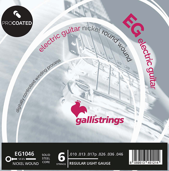 Комплект струн GALLI STRINGS [EG1046] для 6-струнной электрогитары
