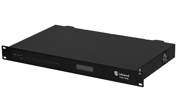 Аудиопроцессор Intrend [ITDSP-1616Dv2] цифровой, 16x16 аналоговых входов/выходов, AEC, AFS, ANC, Dante 16x16, USB-B 2x2 на задней панели, 8 портов GPIO, управление по RS232/485, IP