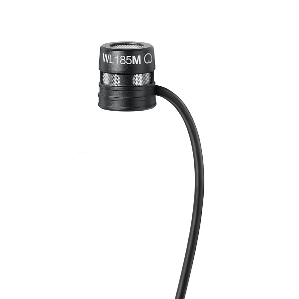 Микрофон SHURE [WL185MB/C-TQG] петличный микрофон кардиоидный, чёрный, TQG