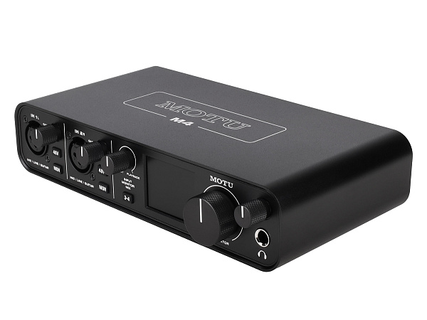 Аудиоинтерфейс USB [3140/3141] Motu [M4] АЦП/ЦАП: 24 бит/192 кГц, ЦАП ESS Sabre32 Ultra, 120 дБ, THD+N: -110 дБ, 2xCombo XLR/TRS, 2x1/4" TRS Jack входа / 4xRCA выхода, 4x1/4" TRS Jack выхода, 1/4" TRS Jack выход для наушников, MIDI, USB-C
