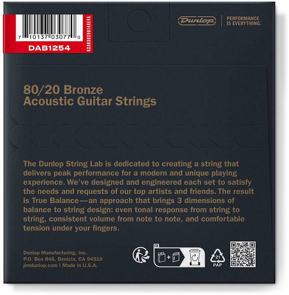 DUNLOP AG-BRS 12/52-6/SET DAB1254 - Струны