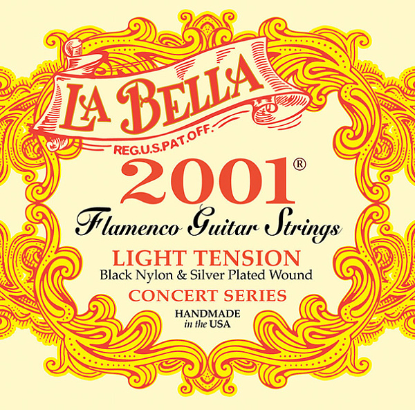 2001FL-Flamenco-Light Комплект струн для фламенко гитары, слабое нат., посеребр., La Bella