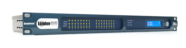 Блок расширения [BSSBLUGPX-EUFX] BSS [BLU-GPX] 36хGPI, 23хGPO. Разъёмы: Phoenix/Combicon. Вых.реле: 8х NC/NO. RS232, 2х PoE-Ethernet (RJ45), max. расстояние 100 м. 12VDC. RS232 (DB-9 male). ПО HiQnet London Architect. 1U.