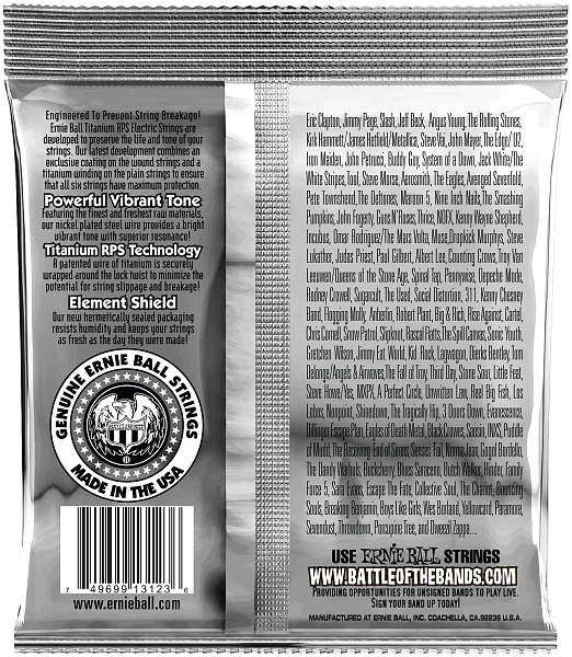 ERNIE BALL 3123 RPS Coated Titanium Slinky Super 9-42 - Струны для электрогитары