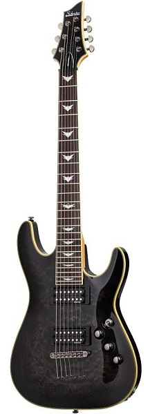 Электрогитара SCHECTER [OMEN EXTREME-7 STBLK]  7-струнная, корпус: красное дерево, топ: стеганый клен, гриф: клен: накладка: палисандр, 24 лада, цвет: See-Thru Black (STBLK)
