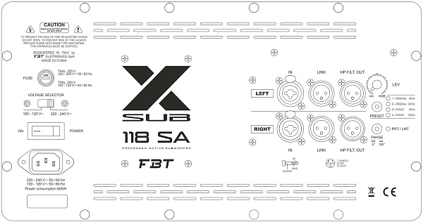FBT X-SUB 118SA - Сабвуфер
