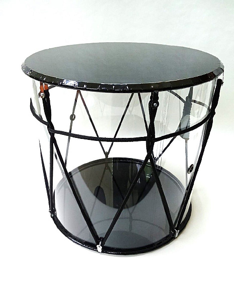 MZ-B33plexKB Барабан кавказский 13", плексиглас, прозрачный, с чехлом, MEZZO