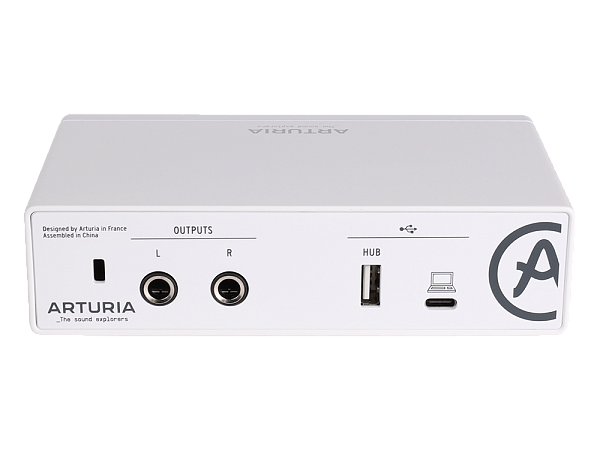 Аудиоинтерфейс USB [800111] Arturia [MiniFuse 1 White] 24бит/192кГц, комбинированный разъем XLR и 6.3 мм для записи инструментов и вокала с фантомным питанием 48 В, выходы на монитор (L/R Jack), выход для наушников