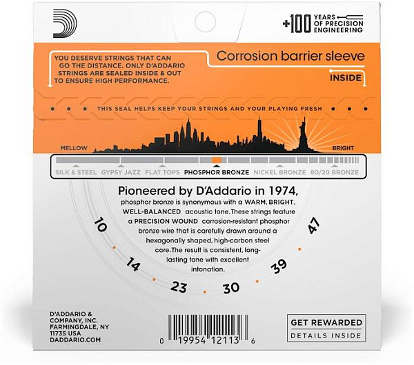 D'ADDARIO EJ15-3D - Струны для акустической гитары