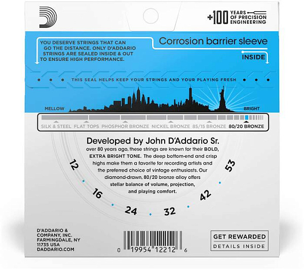 D'ADDARIO EJ11 - Струны для акустической гитары