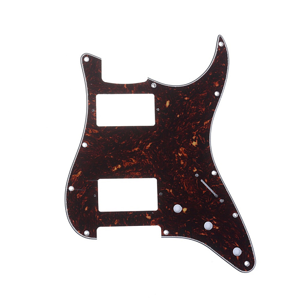 MX1379DT Пикгард для электрогитары Fender Stratocaster HH, 4 сл, черепаший панцирь, Musiclily